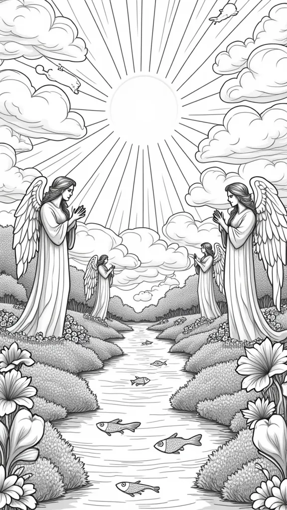 heaven coloring page